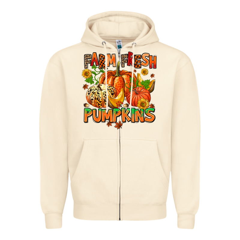 Farm Fresh Pupkins Zipper Hoodie by AdoDesignShop | Teevron