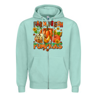 Seafoam farm fresh pupkins Zipper Hoodie - AdoDesignShop