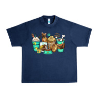 Navy french bulldog coffee cups Urban Heavy Tee - Zillion Design Studio