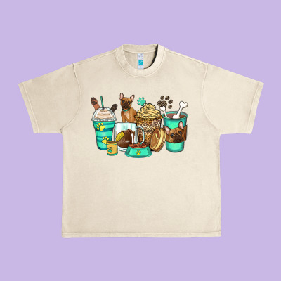 Urban Heavy Tee french bulldog coffee cups