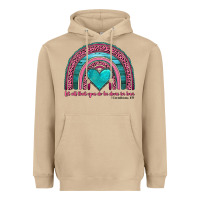 Mushroom valentine's day rainbow let all that you do be done in love 1 corinthi Heavyweight Hoodie - AdoDesignShop