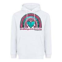 White valentine's day rainbow let all that you do be done in love 1 corinthi Heavyweight Hoodie - AdoDesignShop