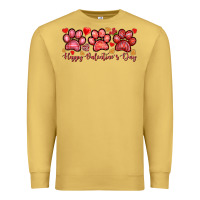 Antique Gold happy valentines day paws Premium Sweatshirt - NancyCooperArtShop