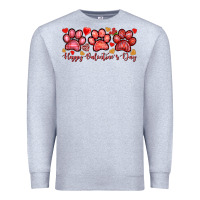 Heather Grey happy valentines day paws Premium Sweatshirt - NancyCooperArtShop