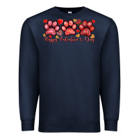 Navy happy valentines day paws Premium Sweatshirt - NancyCooperArtShop