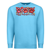 Ocean Blue happy valentines day paws Premium Sweatshirt - NancyCooperArtShop