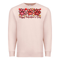 Pale Pink happy valentines day paws Premium Sweatshirt - NancyCooperArtShop