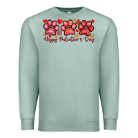 Seafoam happy valentines day paws Premium Sweatshirt - NancyCooperArtShop