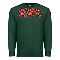 Sports Green happy valentines day paws Premium Sweatshirt - NancyCooperArtShop