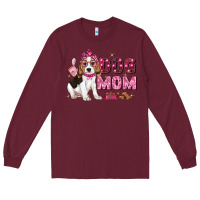 Burgundy dog mom Long Sleeve Tee - Zillion Design Studio