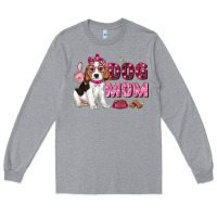 Heather Grey dog mom Long Sleeve Tee - Zillion Design Studio