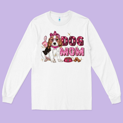 Dog Mom Long Sleeve Tee Designed By Zillion Design Studio