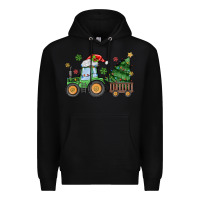 Black christmas tractor Premium Hoodie - MaliasSmallBusiness
