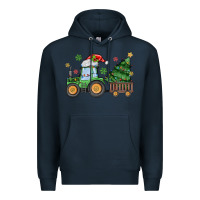 Navy christmas tractor Premium Hoodie - MaliasSmallBusiness