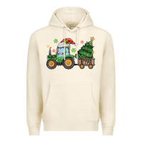 Tofu christmas tractor Premium Hoodie - MaliasSmallBusiness