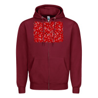 Burgundy bandana background Zipper Hoodie - AdoDesignShop