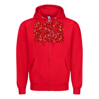 Red bandana background Zipper Hoodie - AdoDesignShop