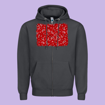 Bandana Background Zipper Hoodie Designed By Adodesignshop