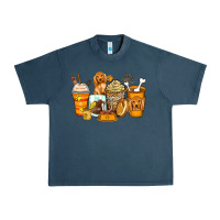 Midnight Navy cocker spaniel coffee cups Urban Heavy Tee - Zillion Design Studio