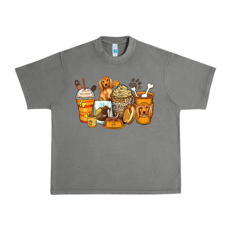Cocker Spaniel Coffee Cups Urban Heavy Tee by Zillion Design Studio | Teevron