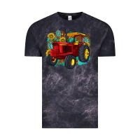 Cloud Black western tractor Vintage Tee - texasbilliewilder