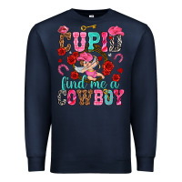 Navy cupid find me a cowboy Premium Sweatshirt - NancyCooperArtShop