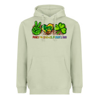 Matcha peace love st patty's day Heavyweight Hoodie - Artiststas