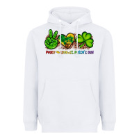 White peace love st patty's day Heavyweight Hoodie - Artiststas