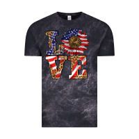 Cloud Black patriotic sunflower love Vintage Tee - BarkalooDesign