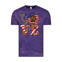 Cloud Purple patriotic sunflower love Vintage Tee - BarkalooDesign