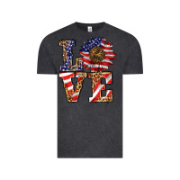 Vintage Black patriotic sunflower love Vintage Tee - BarkalooDesign