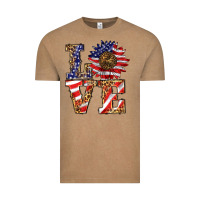 Vintage Coffee patriotic sunflower love Vintage Tee - BarkalooDesign
