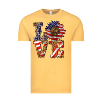 Vintage Mustard patriotic sunflower love Vintage Tee - BarkalooDesign