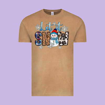 Let It Snow Vintage Tee Designed By Zillion Design Studio