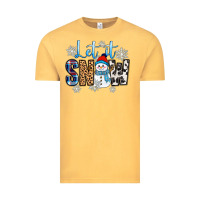 Vintage Mustard let it snow Vintage Tee - Zillion Design Studio