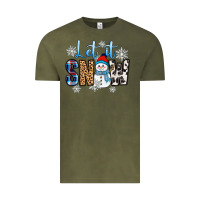Vintage Olive let it snow Vintage Tee - Zillion Design Studio