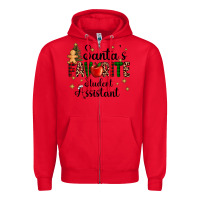 Red santa's favorite student assistant Zipper Hoodie - AdoDesignShop