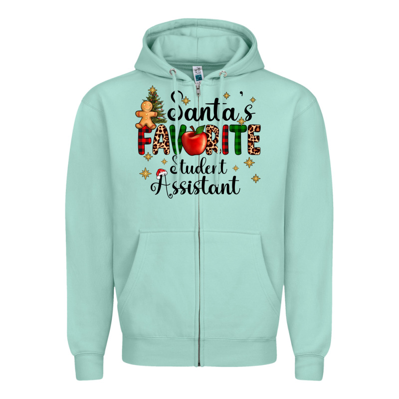 Santa's Favorite Student Assistant Zipper Hoodie by AdoDesignShop | Teevron