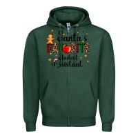 Sports Green santa's favorite student assistant Zipper Hoodie - AdoDesignShop