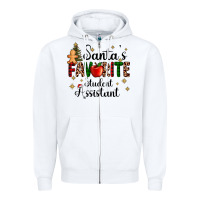 White santa's favorite student assistant Zipper Hoodie - AdoDesignShop