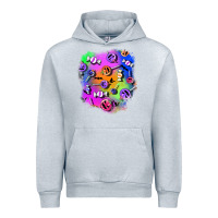 Heather Grey halloween candy patches 1 Urban Hoodie - BundleAndBundleShop