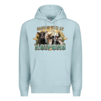 Blue Mist hanging with my heifers Premium Hoodie - NancyCooperArtShop