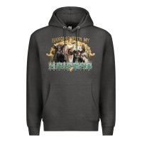 Charcoal Heather hanging with my heifers Premium Hoodie - NancyCooperArtShop