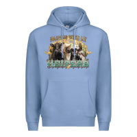 Colony Blue hanging with my heifers Premium Hoodie - NancyCooperArtShop