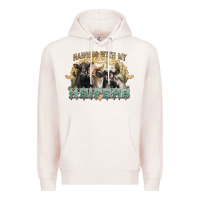 Pale Pink hanging with my heifers Premium Hoodie - NancyCooperArtShop