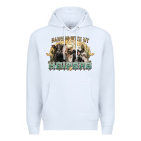 White hanging with my heifers Premium Hoodie - NancyCooperArtShop