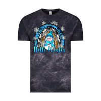 Cloud Black hello winter rainbow Vintage Tee - Zillion Design Studio