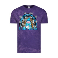 Cloud Purple hello winter rainbow Vintage Tee - Zillion Design Studio
