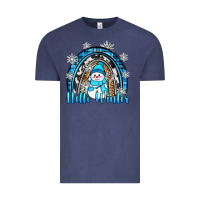 Vintage Denim hello winter rainbow Vintage Tee - Zillion Design Studio