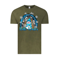 Vintage Olive hello winter rainbow Vintage Tee - Zillion Design Studio